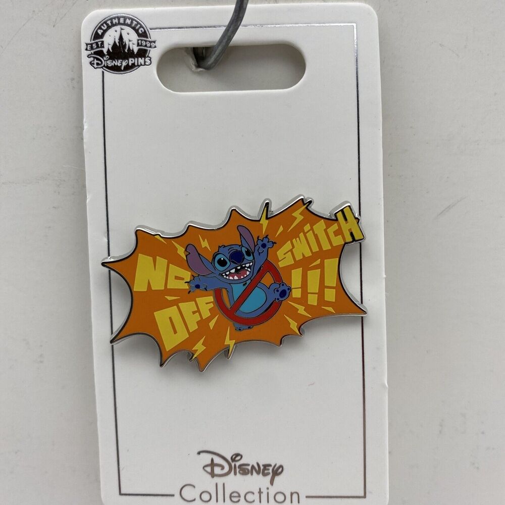 Disney Parks Pin Lilo & Stitch "No Off Switch!" Stitch Trading Pin